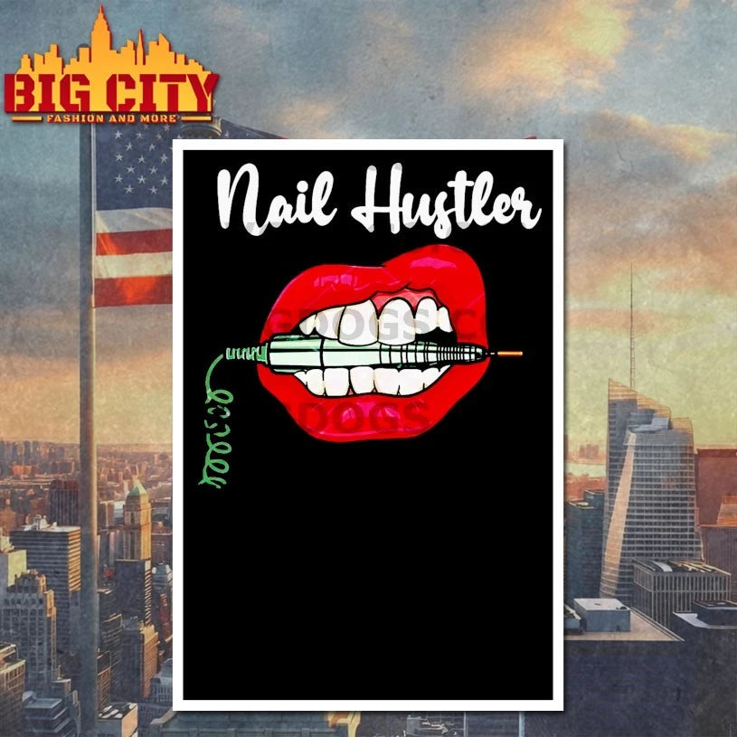 Nail Hustler Lips pink shirt