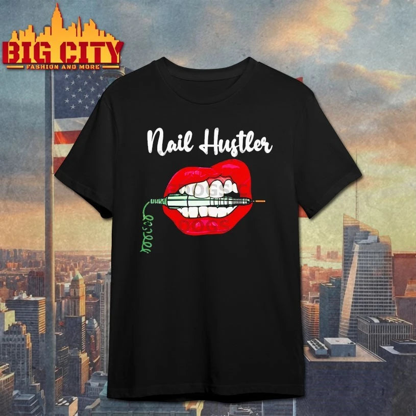 Nail Hustler Lips pink shirt
