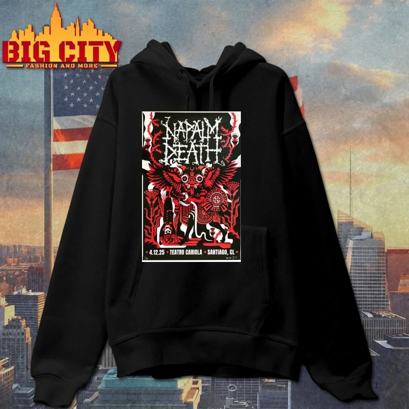 Napalm Death December 4 2025 Teatro Cariola Santiago Chile Poster shirt