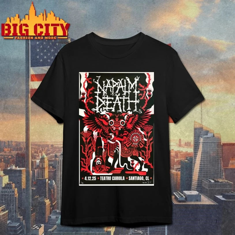 Napalm Death December 4 2025 Teatro Cariola Santiago Chile Poster shirt
