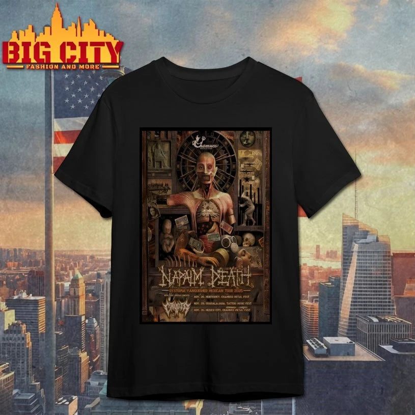 Napalm Death Dystopia Vanquished Mexican 2025 Shows Poster shirt