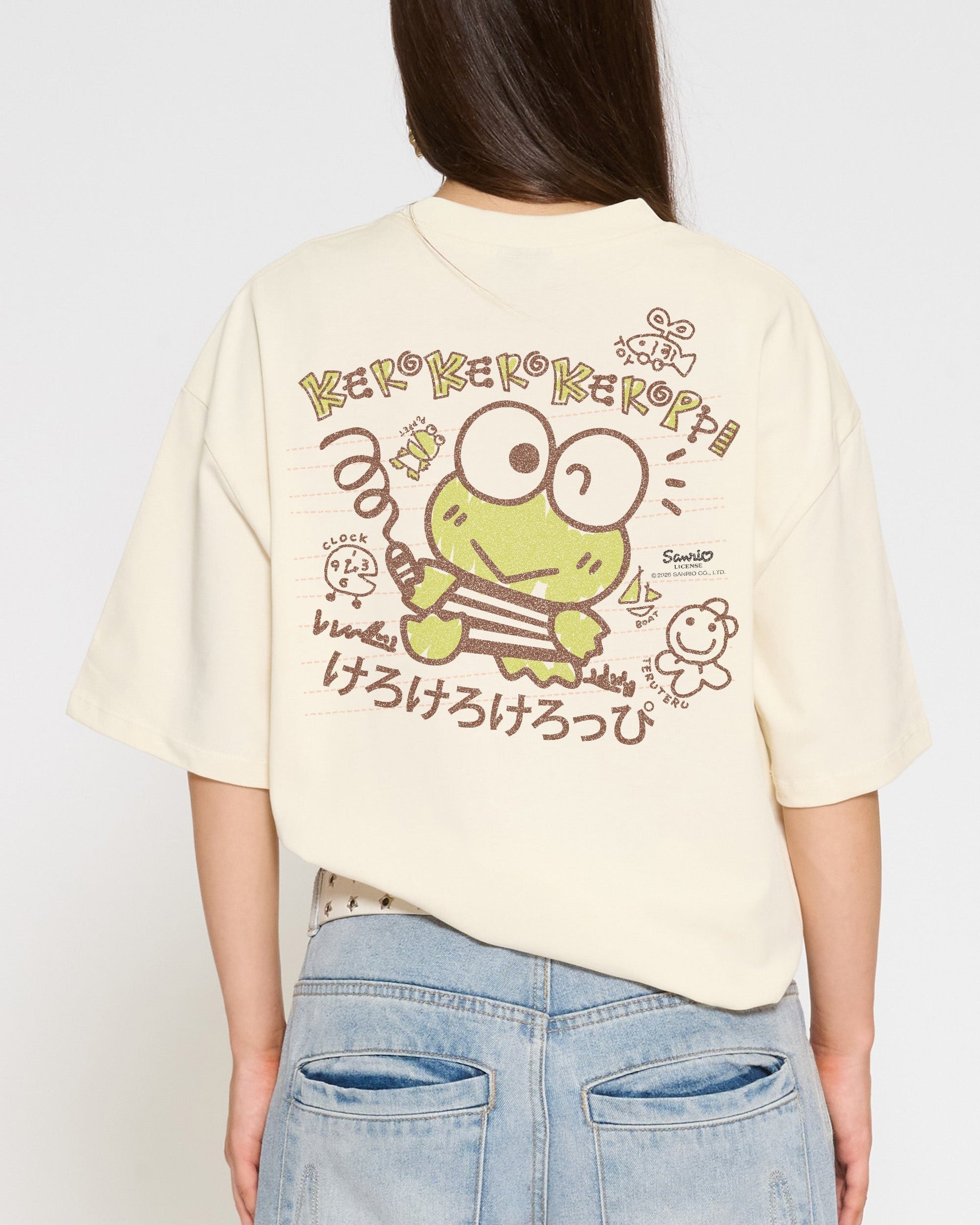 Keroppi Scribble Oversized Tee