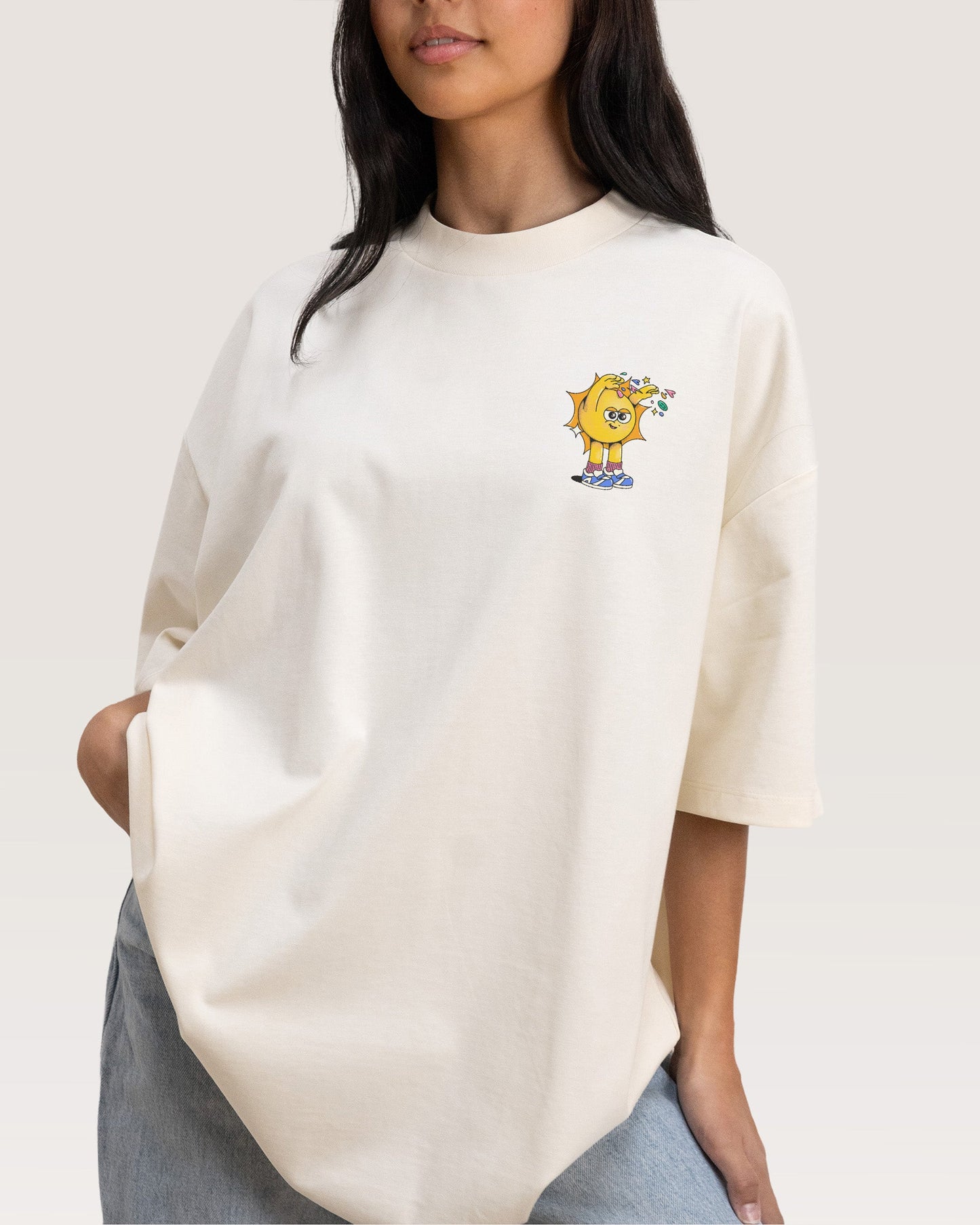 Hit Em' With the Good Vibes Oversized Tee