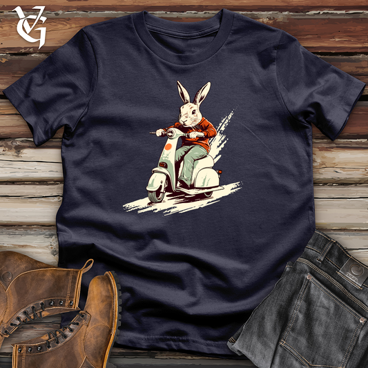 Retro Scooting Rabbit Cotton Tee
