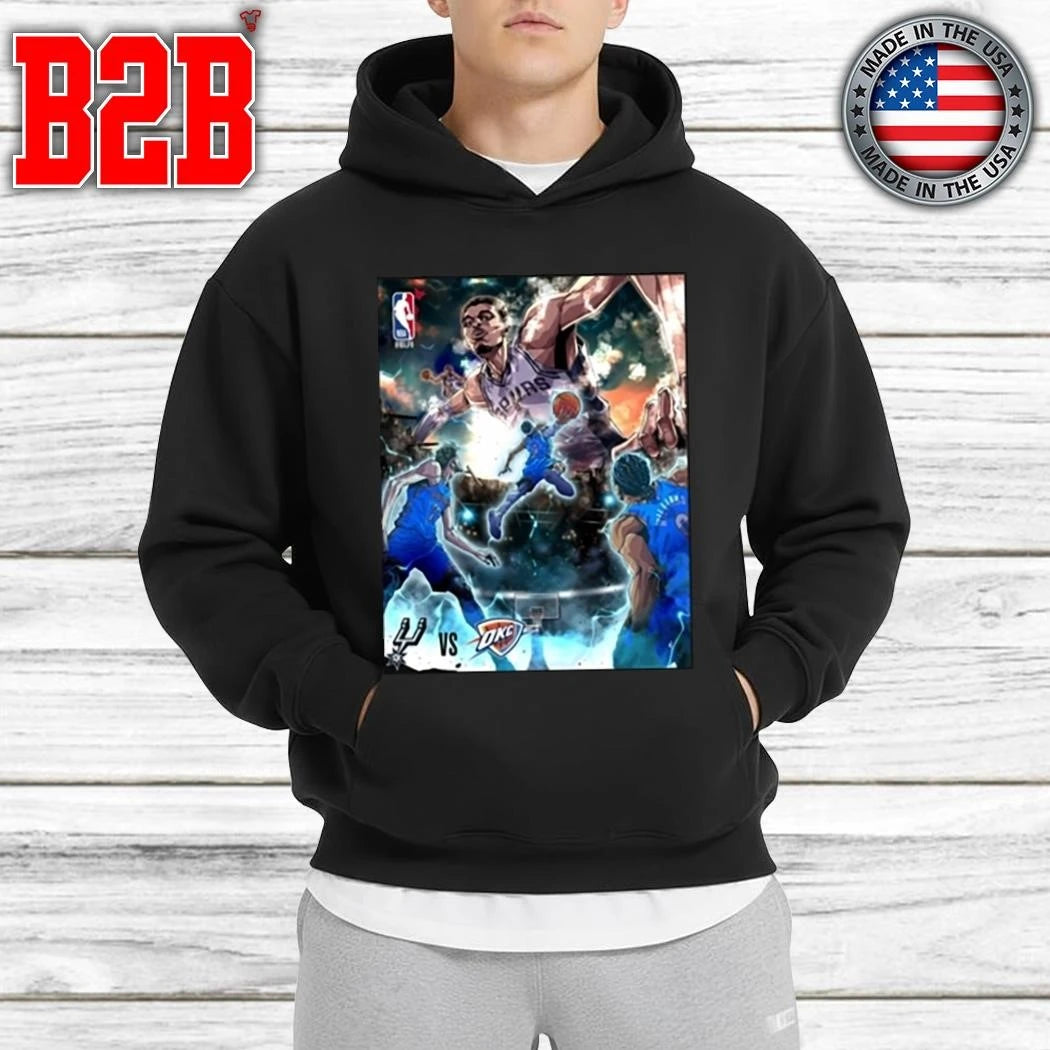 Nba San Antonio Spurs Vs Oklahoma City Thunder 2026 Poster Shirt