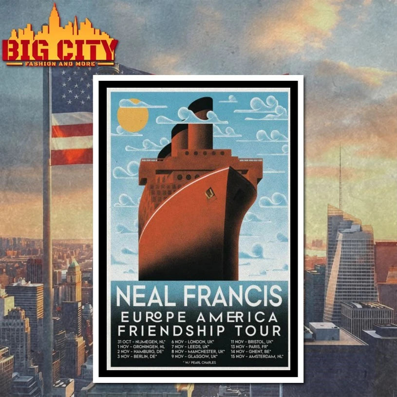 Neal Francis Tour Europe &amp; America 2025 Poster shirt