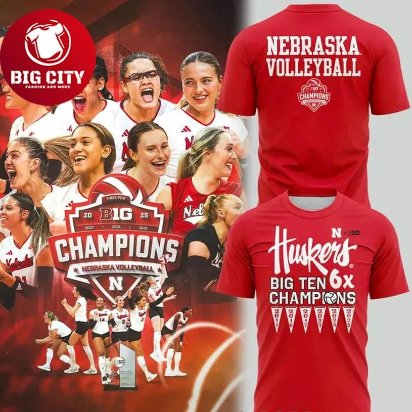 Nebraska Cornhuskers Back to Back to Back Champions 2025 Two Sided Shirt