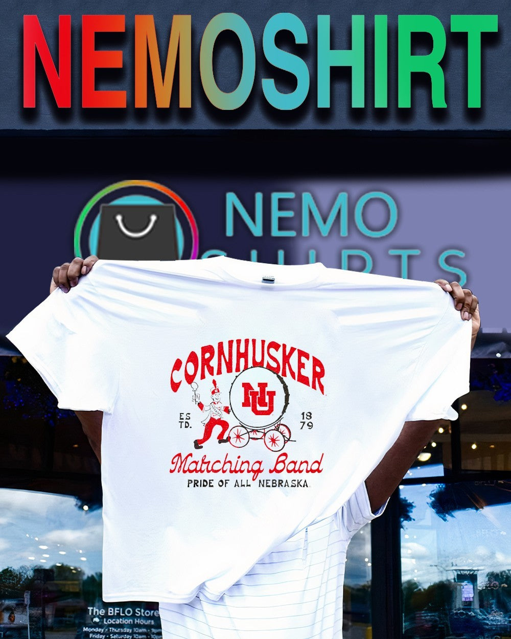 Nebraska Cornhuskers marching band pride of all Nebraska estd 1879 shirt