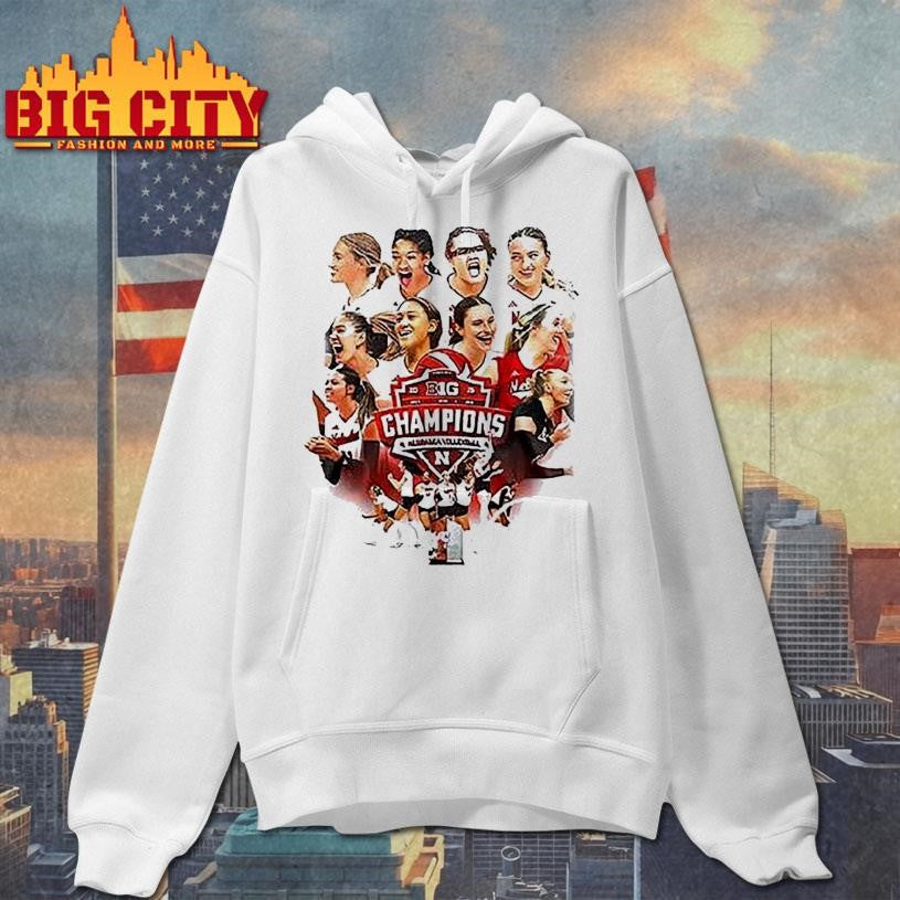 Nebraska Huskers Volleyball Big10 Champions 2025 Team Graphic Shirt