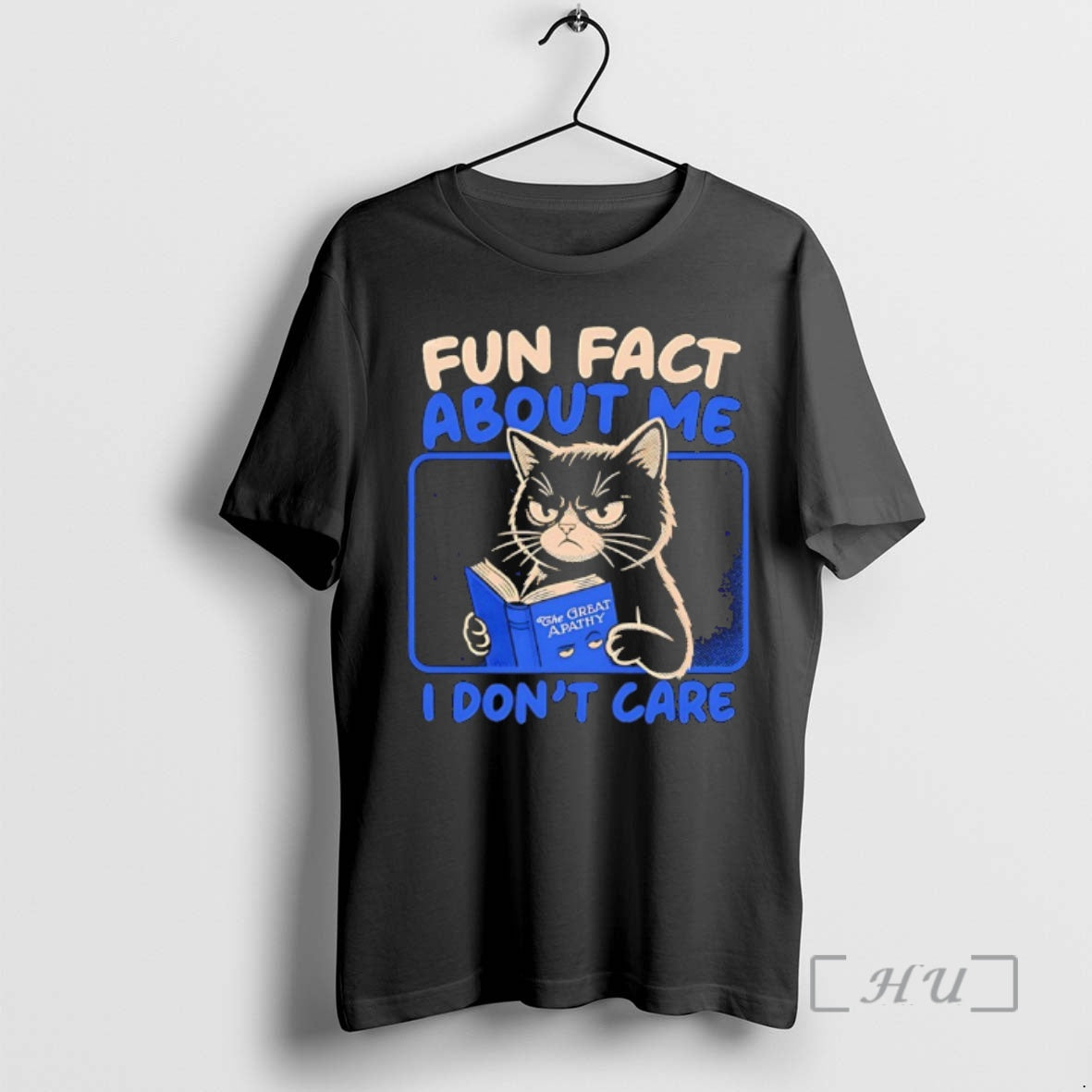 New Black Cat Fun Fact About Me I Dont Care T-Shirts, Hoodie, Sweatshirt | ZylaModa.com