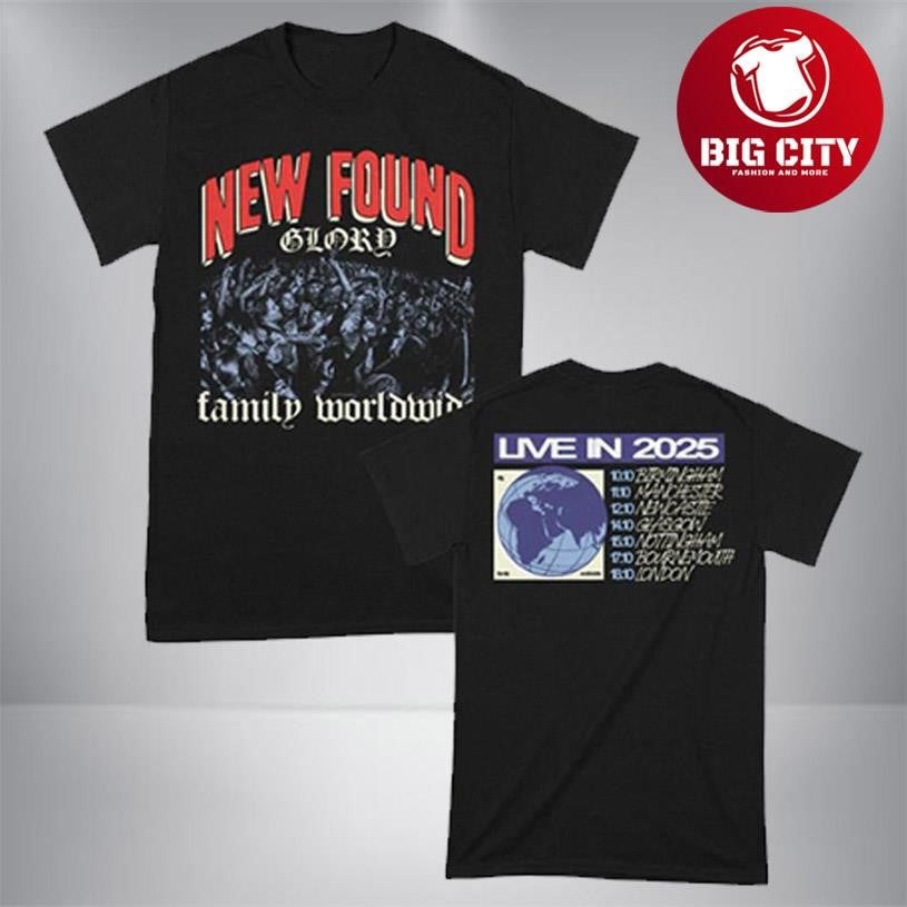 New Found Glory Family Tour 2025 Two Sided Shirt