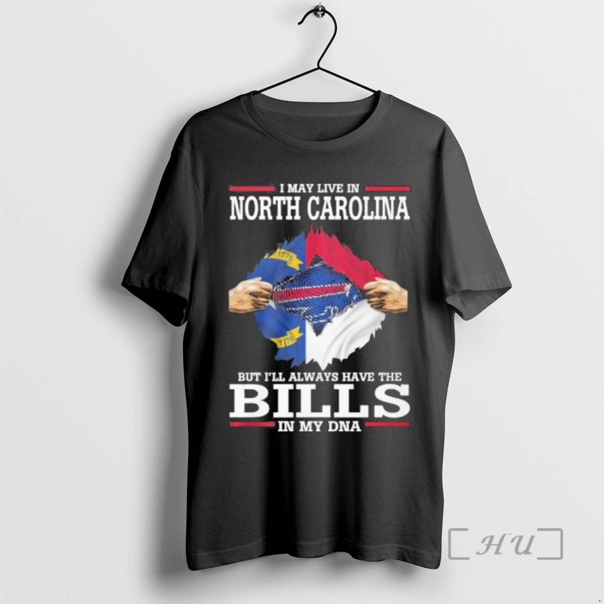New I May Live In North Carolina But Ill Always Have The Buffalo Bills Premium T-Shirts, Hoodie, Sweatshirt | ZylaModa.com