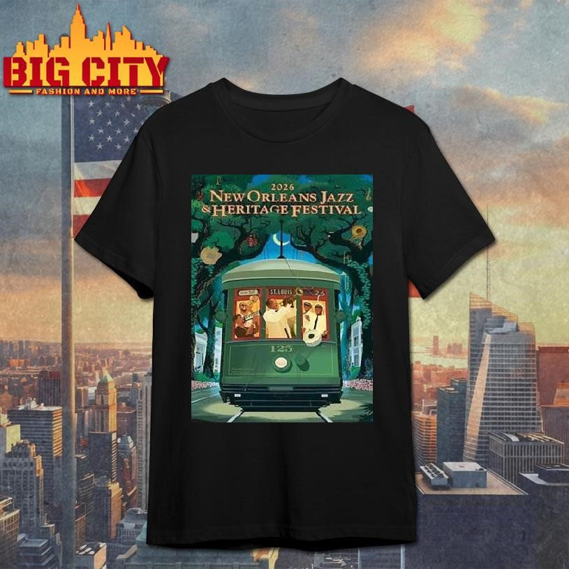 New Orleans Jazz And Heritage Festival 2026 125th Anniversary Of Louis Armstrong 125th Streetcar Shirt