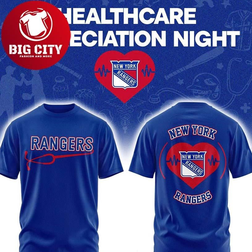 New York Rangers Healthcare Appreciation Night 2026 NHL Two Sided Shirt