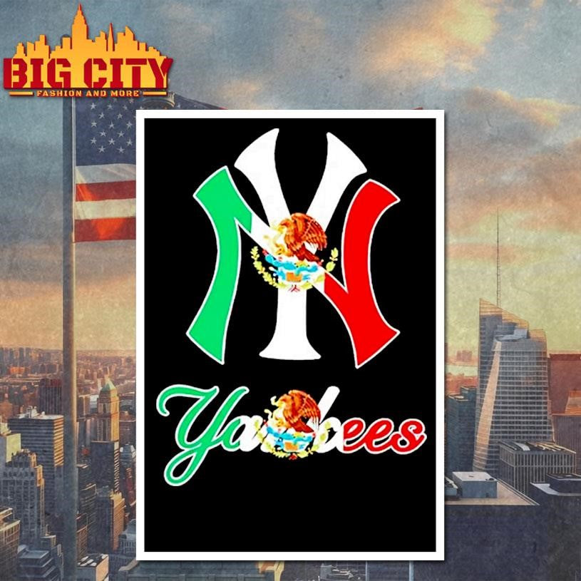 New York Yankees Baseball X Mexican Flag Shirt