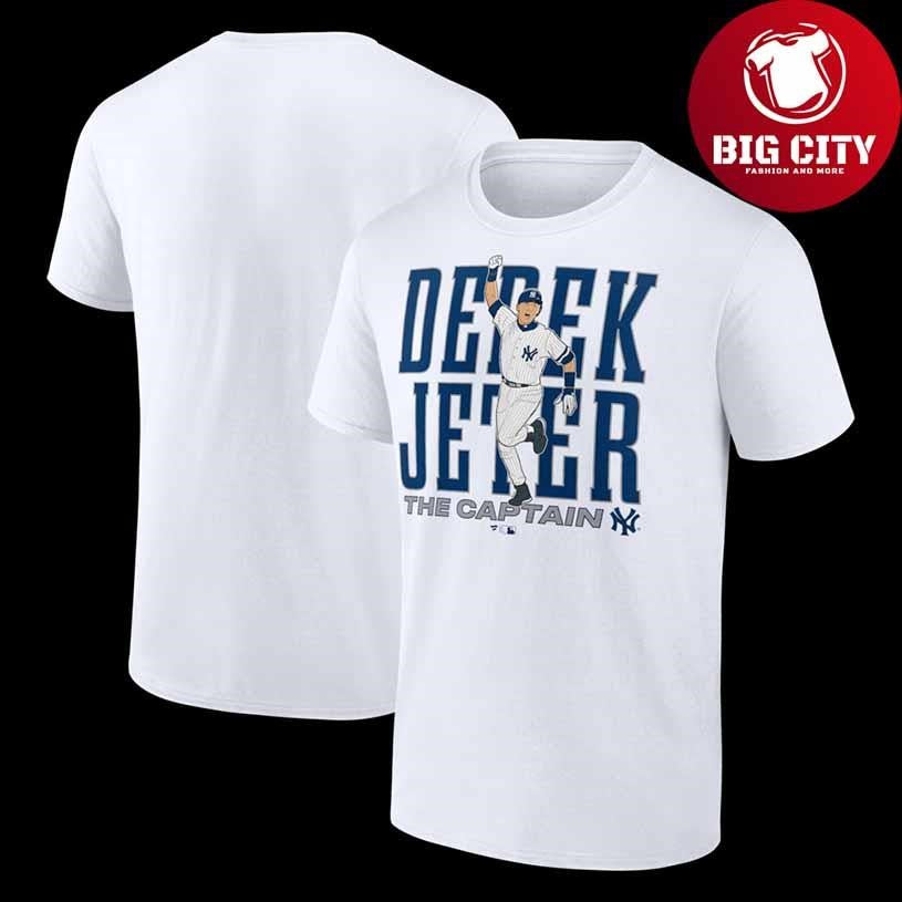 New York Yankees Derek Jeter White Cooperstown Player Shirt