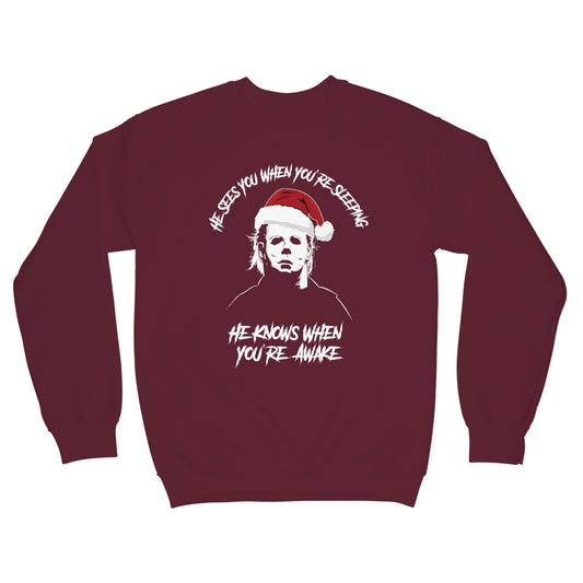 Michael Myers Christmas Sweatshirt Horror Movie Holiday Sweater