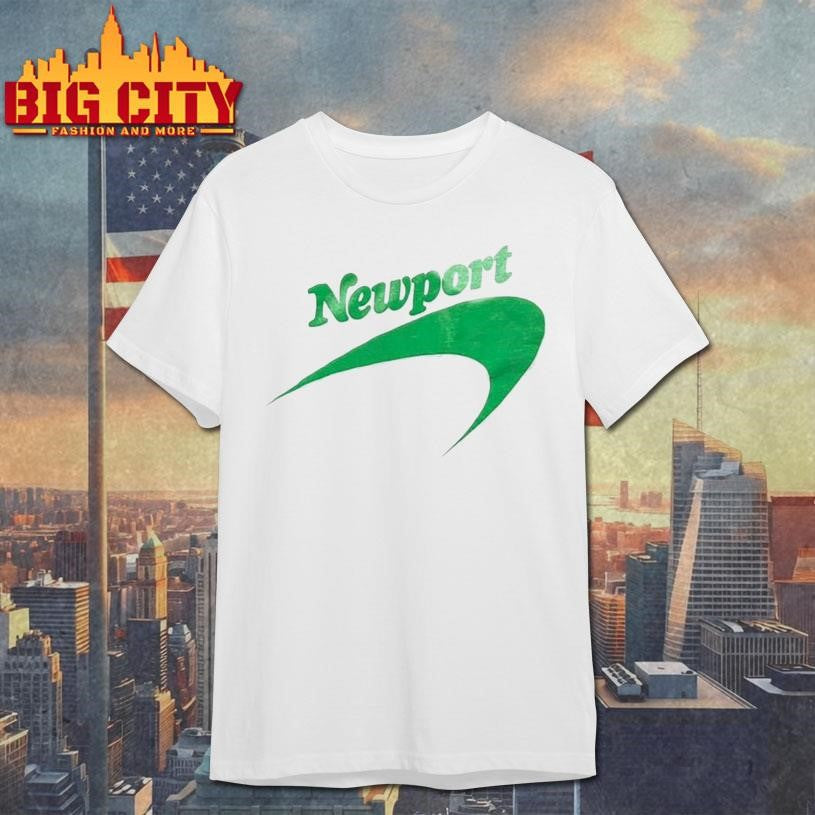 Newport GREEN TEXT SCREEN STARS LARGE 4971 Shirt