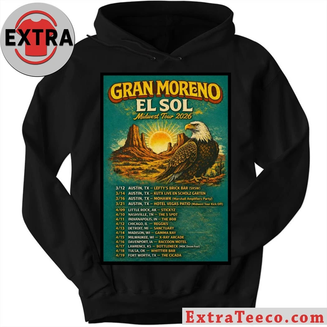 Nice Gran Moreno Midwest Tour 2026 Poster Shirt