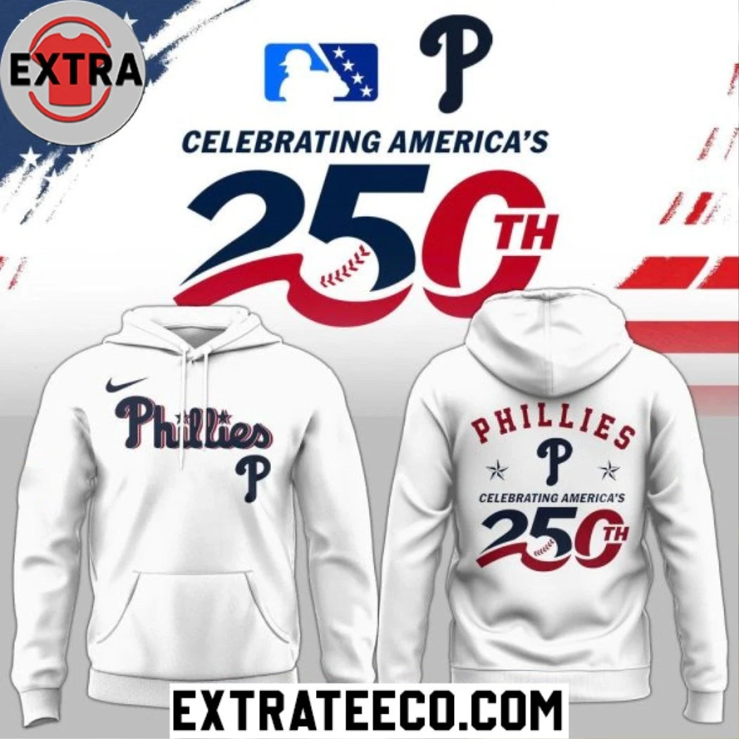 Nice Philadelphia Phillies 250th Celebrating America’s 2026 White Logo Two Sided Shirt