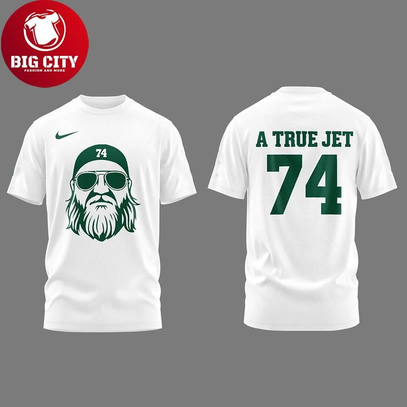 Nick Mangold A True Jet 74 Forever New York Jets 2025 Two Sided Shirt
