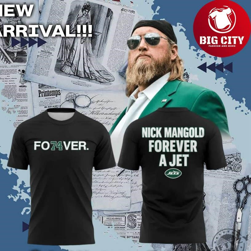 Nick Mangold Forever Football A Jet 74 Two Sided Shirt
