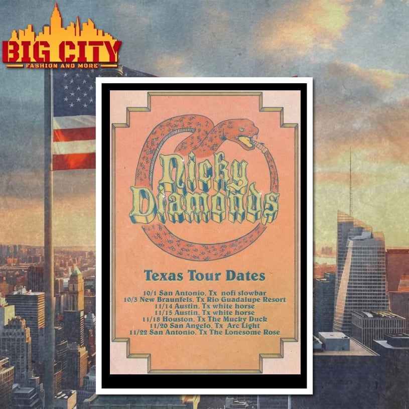Nicky Diamonds Texas Tour 25 Poster shirt