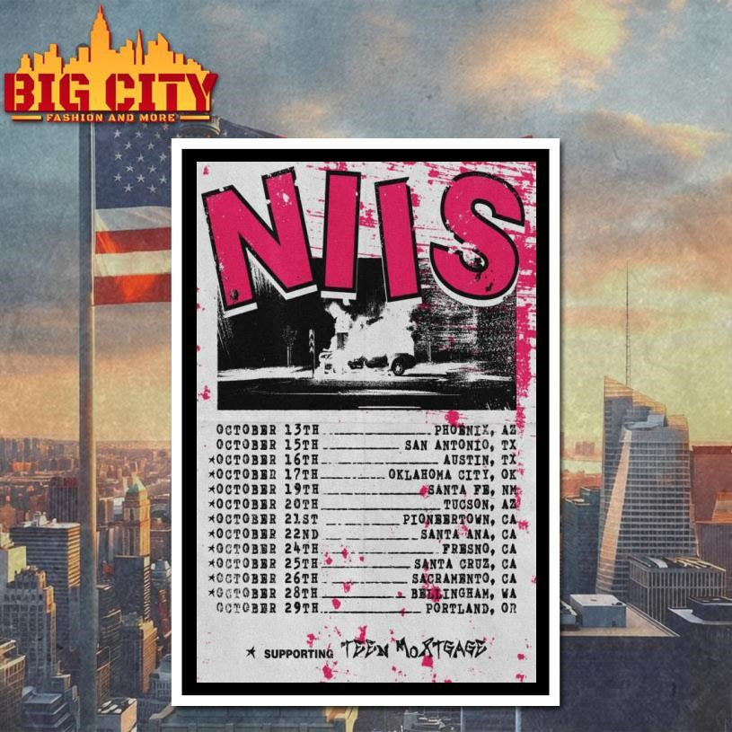 Niis Band October 2025 Tour Poster Shirt