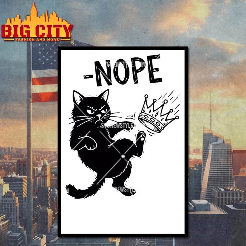 No Kings In America Black Cat Shirt