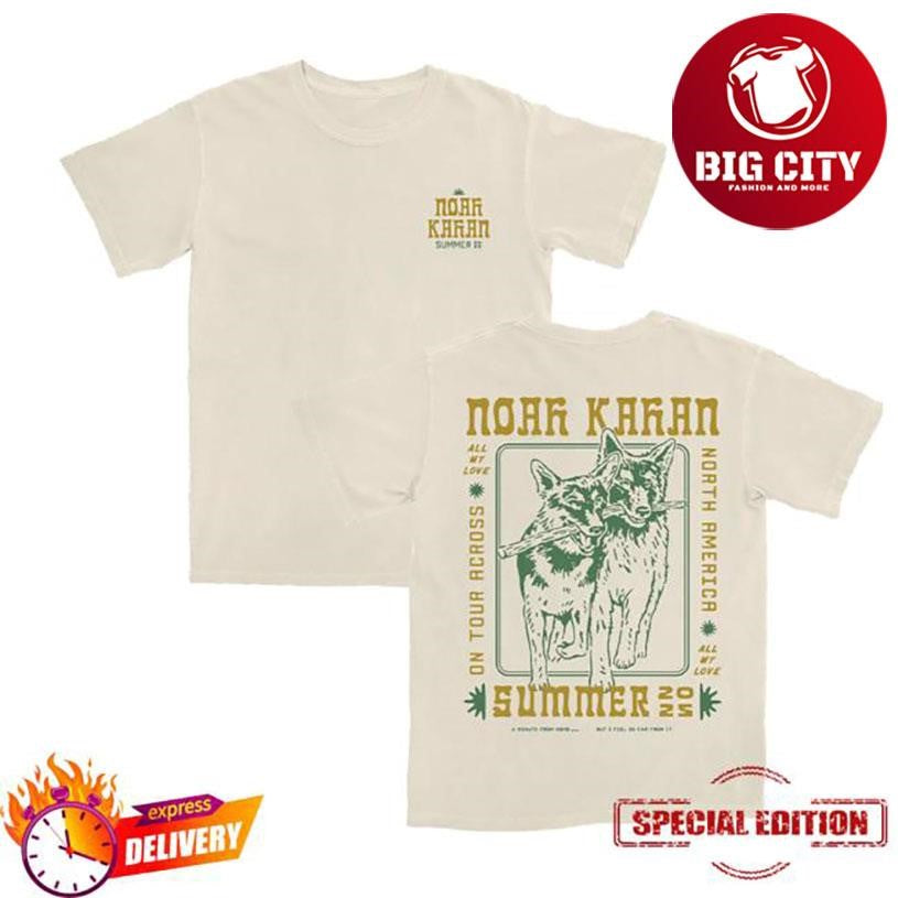 Noah Kahan Passing Through Summer 2025 North America Two Sided Shirt