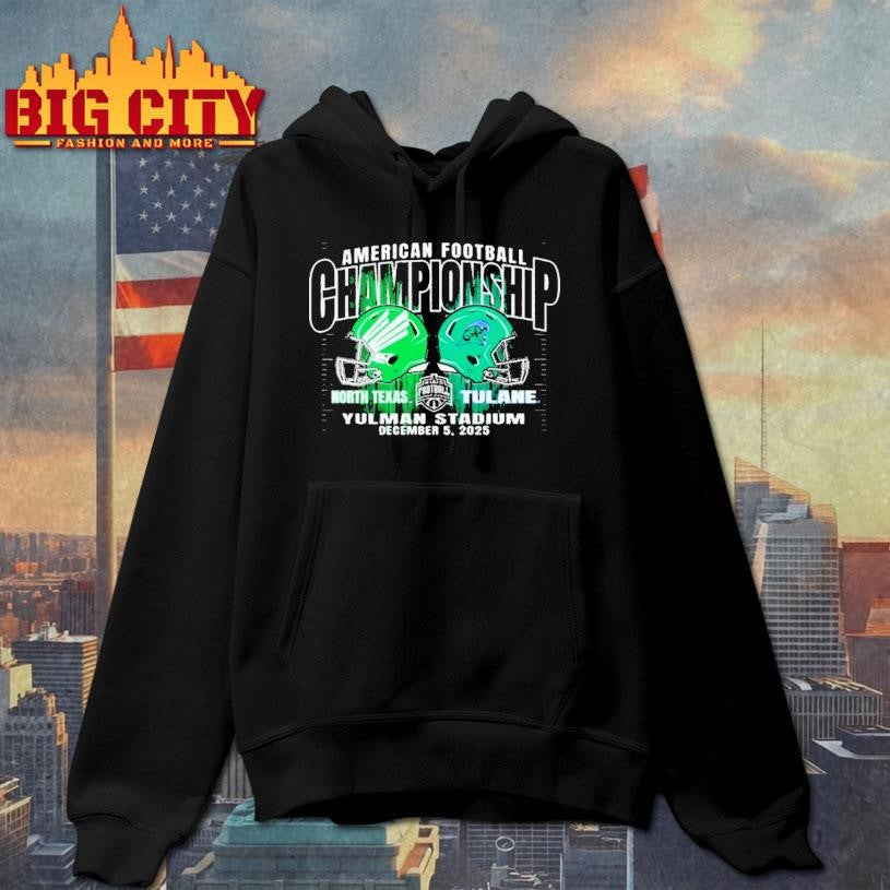 North Texas Mean Green Vs Tulane Green Wave American Football Championship Yulman Stadium December 5 2025 Helmets Shirt