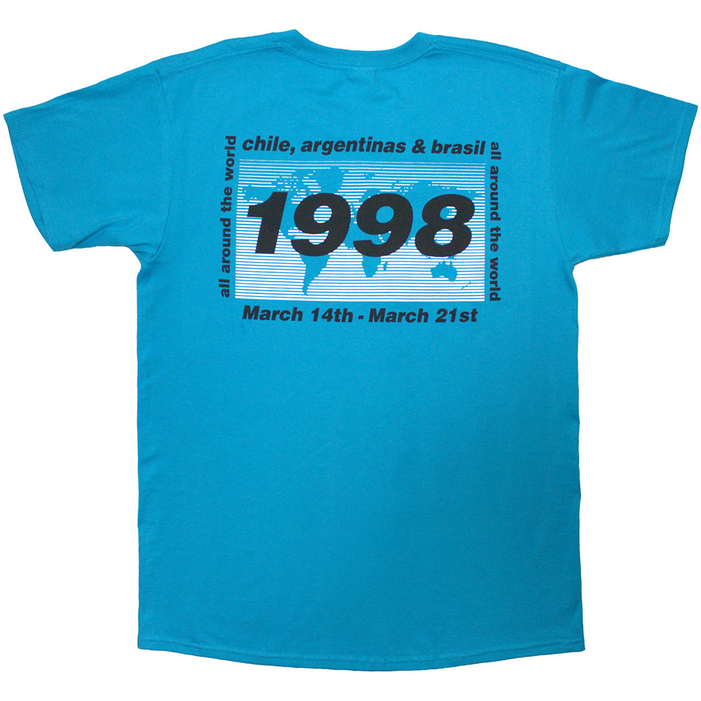 Oasis | Official Band T-Shirt | 1998 World Tour - South America (Back Print)