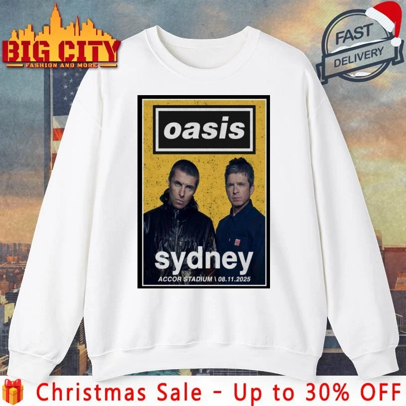 Oasis November 8 2025 Sydney Accor Stadium Poster shirt
