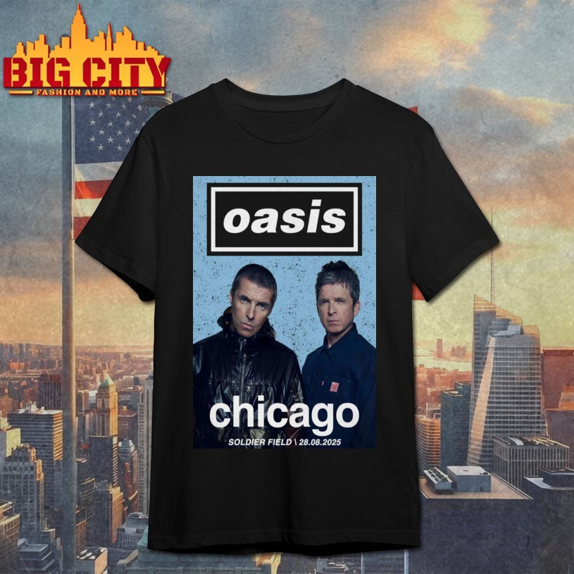 Oasis Show Chicago, IL at Soldier Field 28 Aug 2025 Shirts