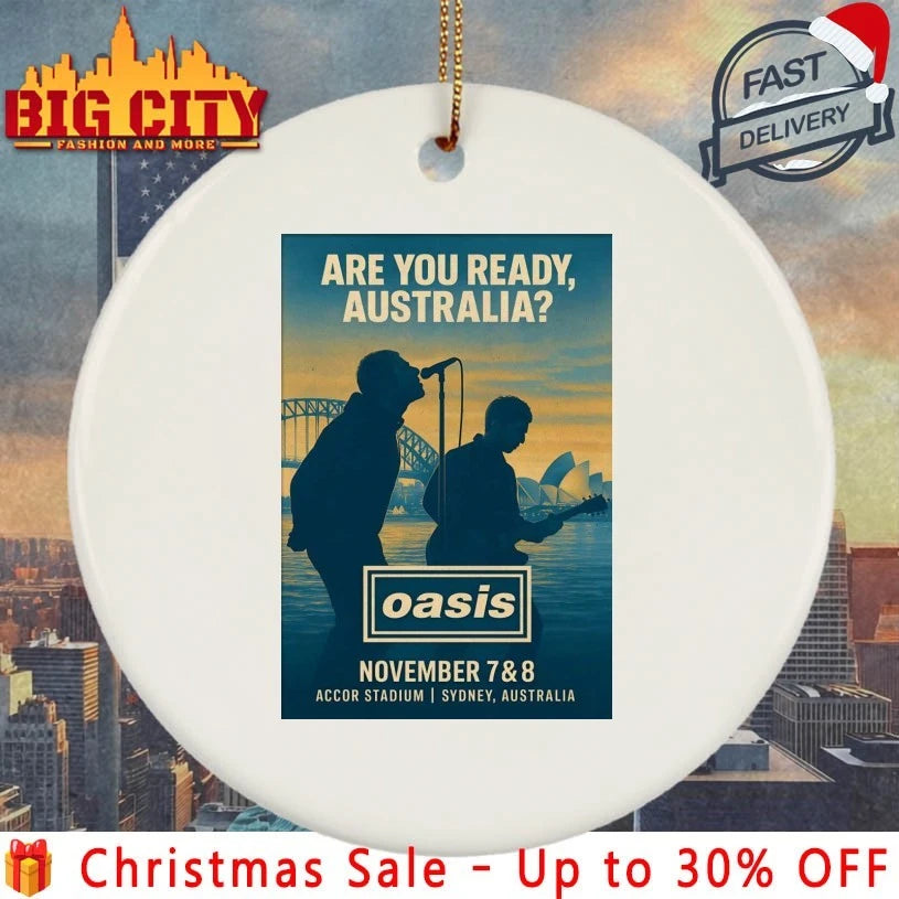 Oasis Sydney Australia Nov 7-8 2025 Poster shirt
