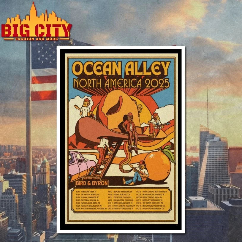 Ocean Alley North America 2025 Poster Shirt