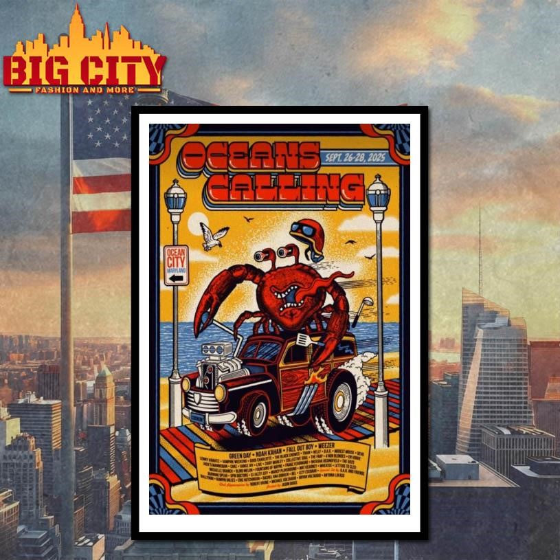 Oceans Calling Festival Sept 26 28 2025 Poster Shirt