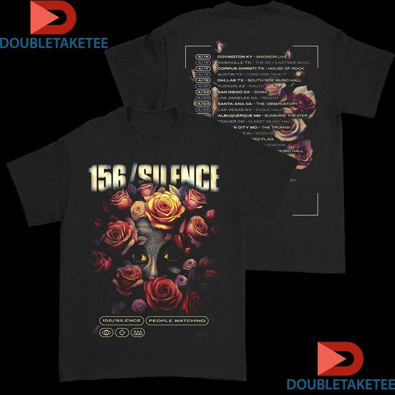 Official 156 Silence People Watching Tour 2025 Flower Shirts