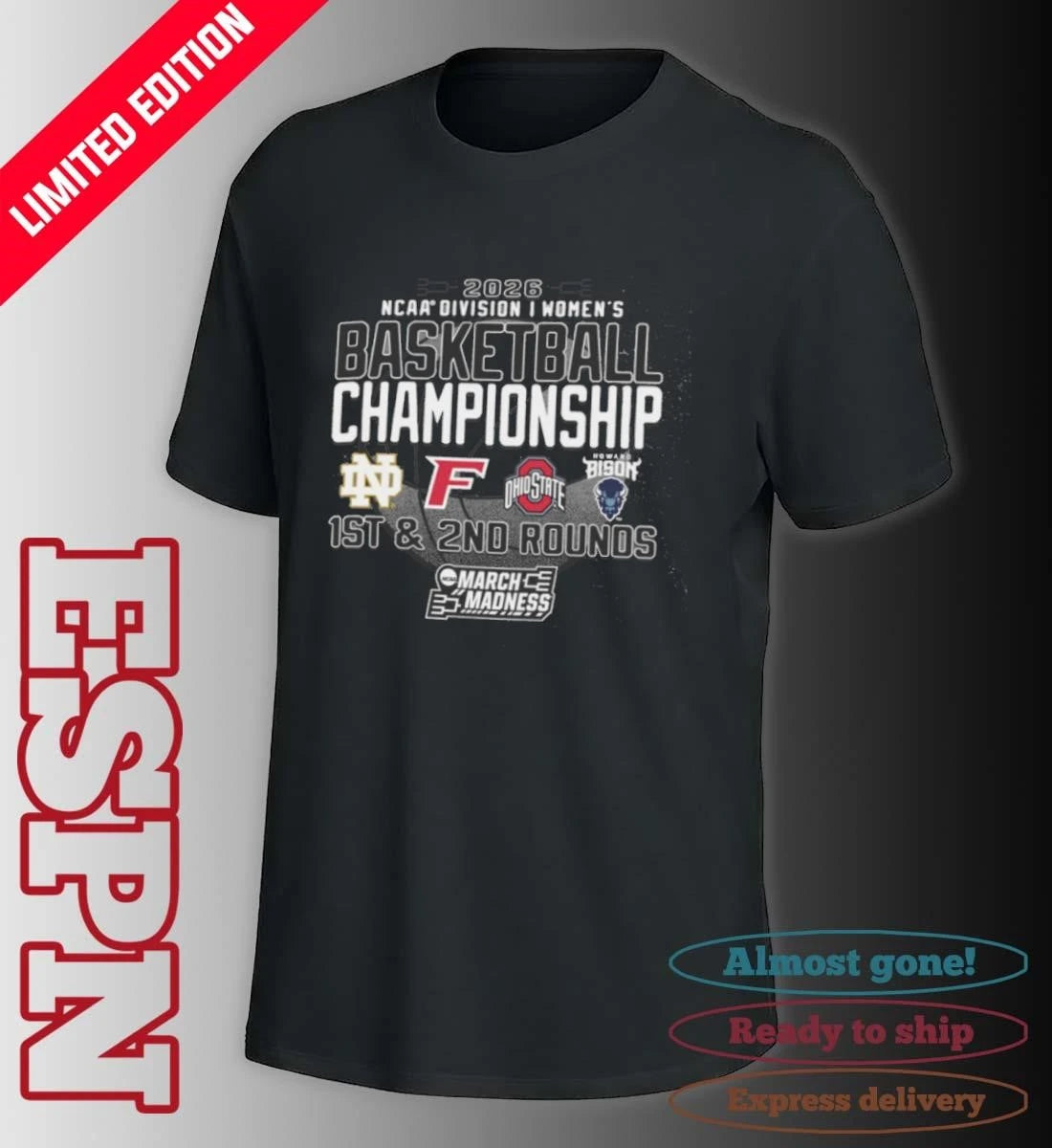 Official 1st, 2nd Rounds 2026 NCAA DI Women’s Basketball Championship – Columbus, OH Shirt