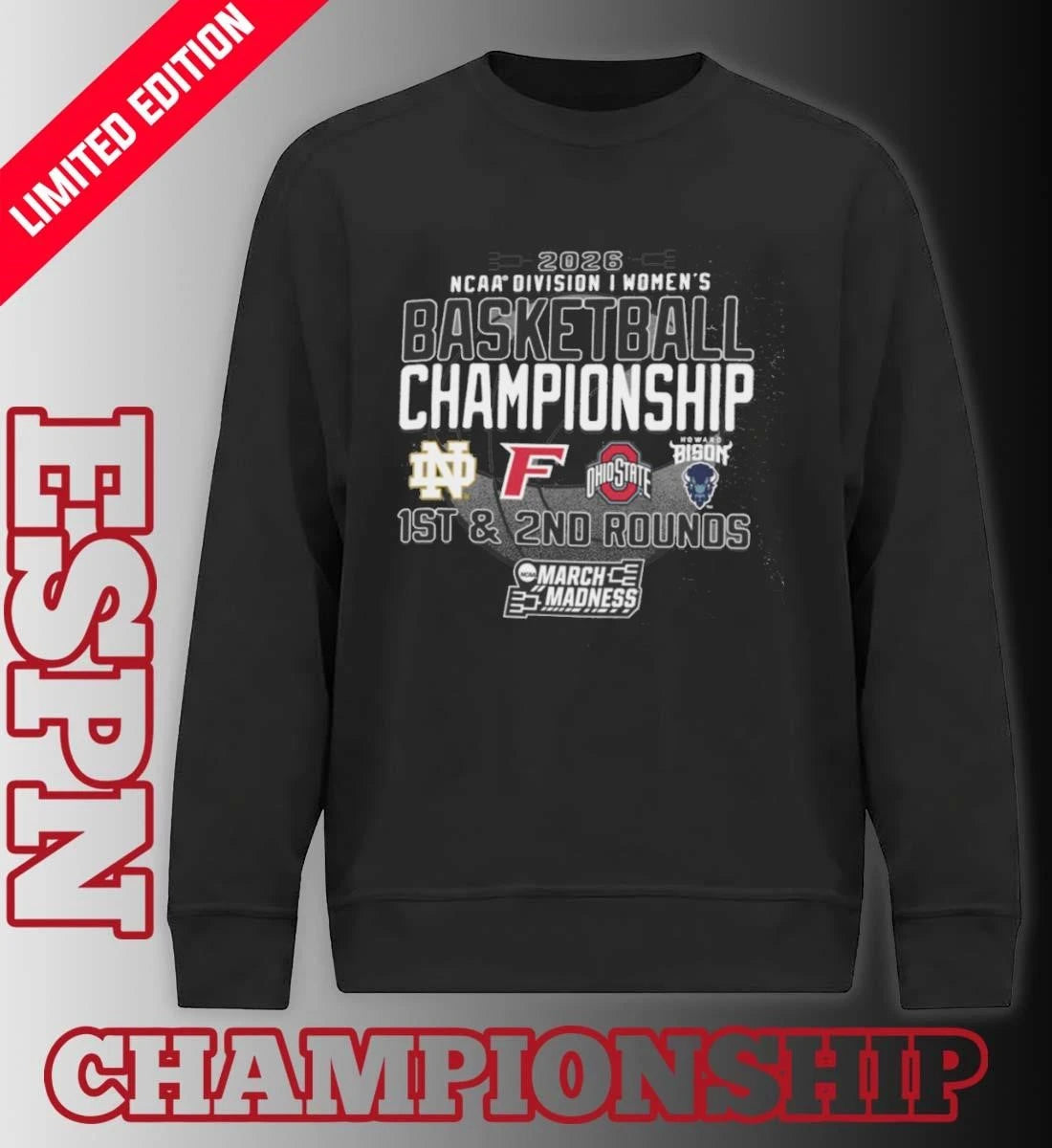 Official 1st, 2nd Rounds 2026 NCAA DI Women’s Basketball Championship – Columbus, OH Shirt