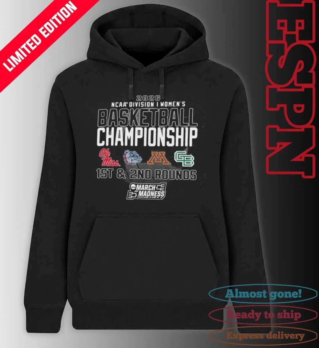 Official 1st, 2nd Rounds 2026 NCAA DI Women’s Basketball Championship – Minneapolis, MN Shirt