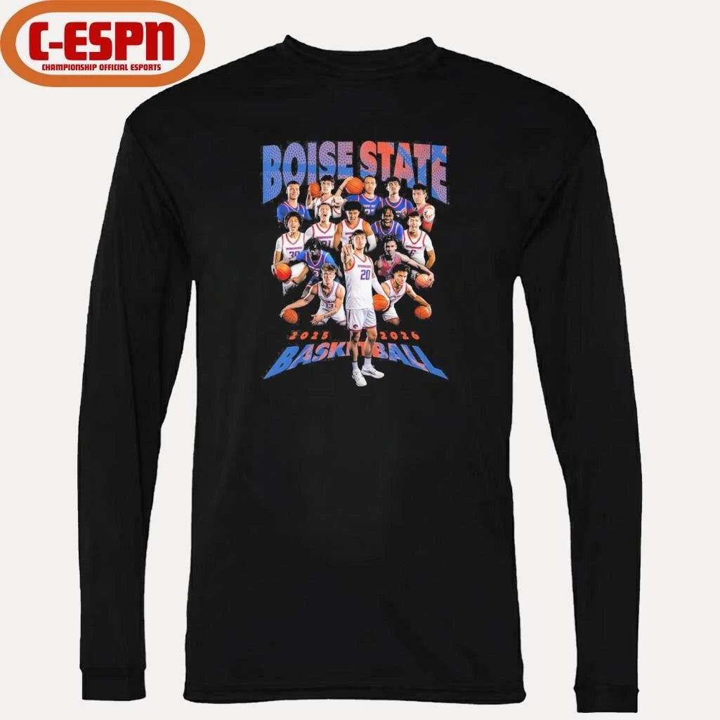 Official 2025-2026 Boise State Men’s Basketball Team Shirt