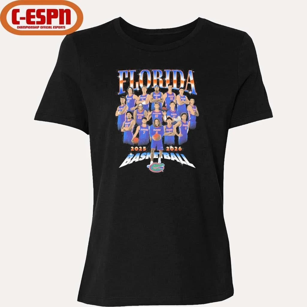 Official 2025-2026 Florida Men’s Basketball Team Shirt
