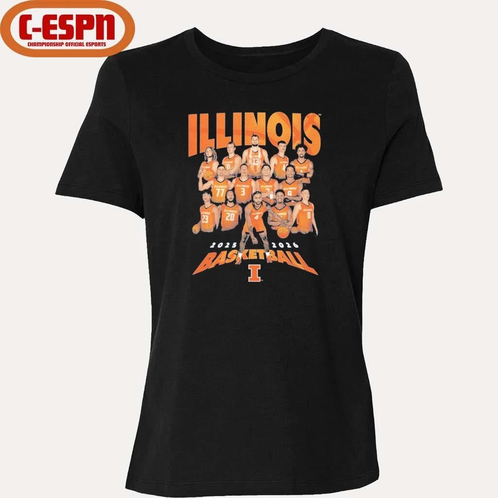 Official 2025-2026 Illinois Men’s Basketball Team Shirt