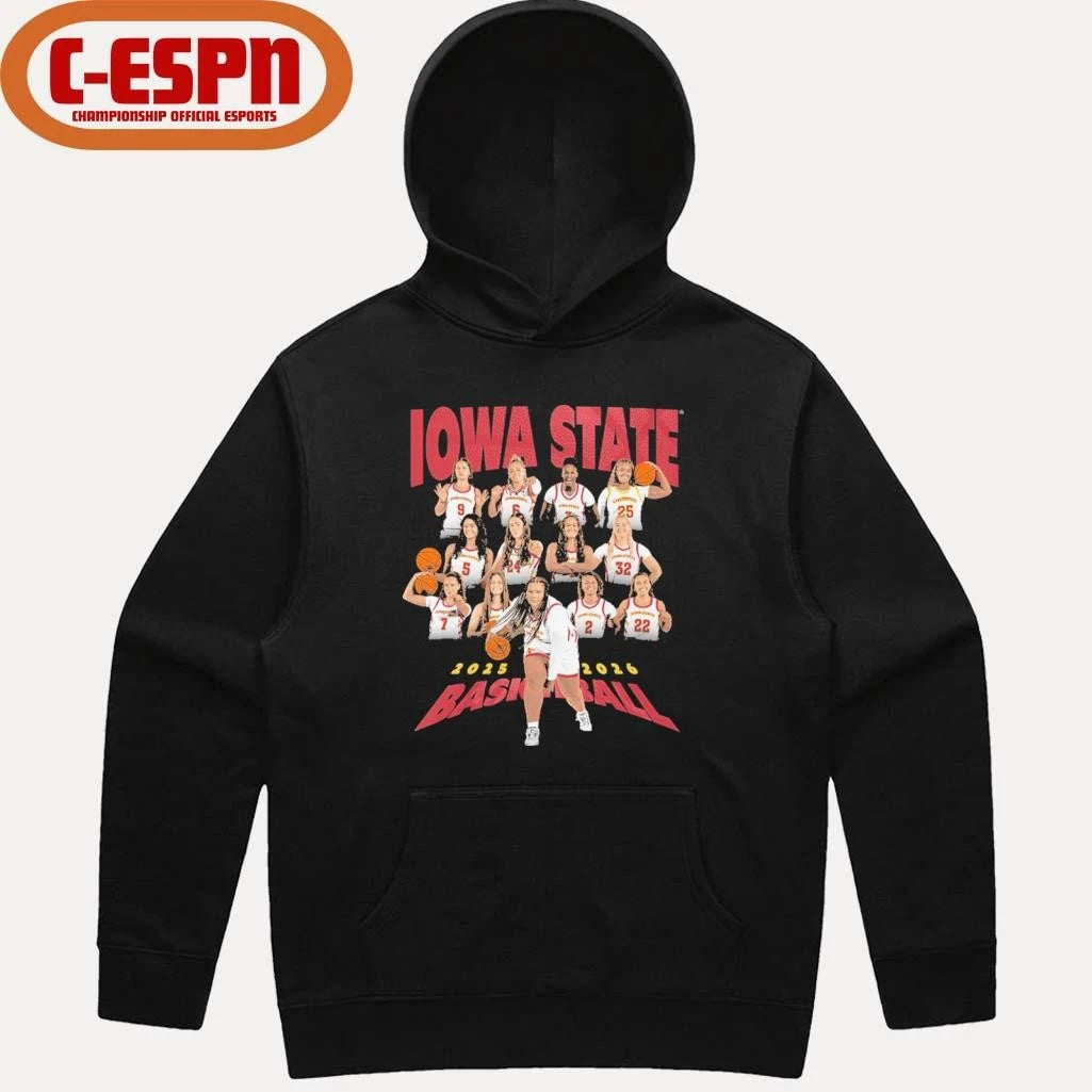 Official 2025-2026 Iowa State Women’s Basketball Team Shirt