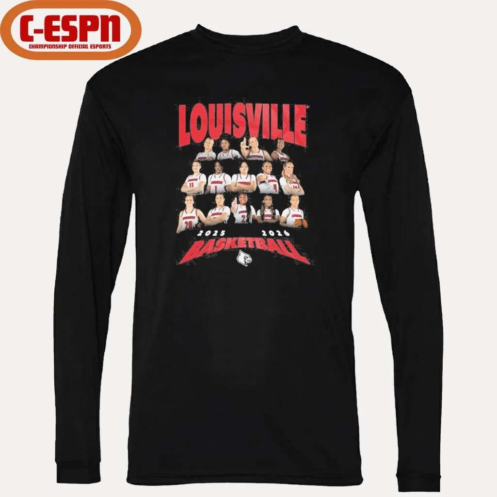 Official 2025-2026 Louisville Women’s Basketball Team Shirt