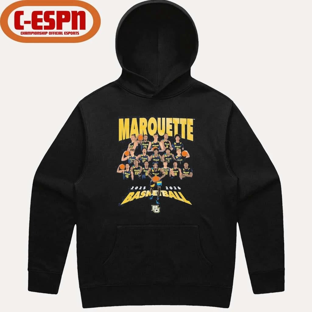 Official 2025-2026 Marquette Men’s Basketball Team Shirt