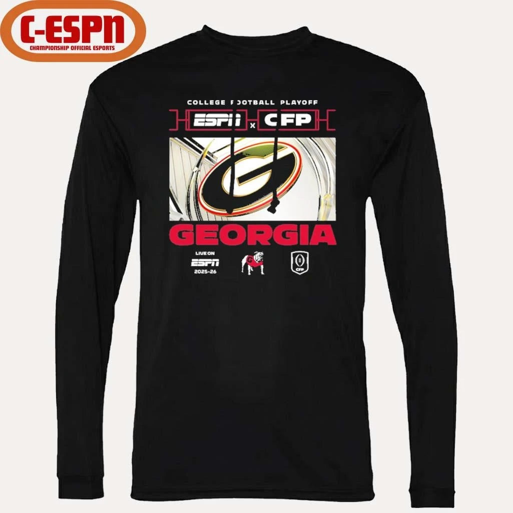 Official 2025-26 CFP Georgia Bulldogs Window Shirt