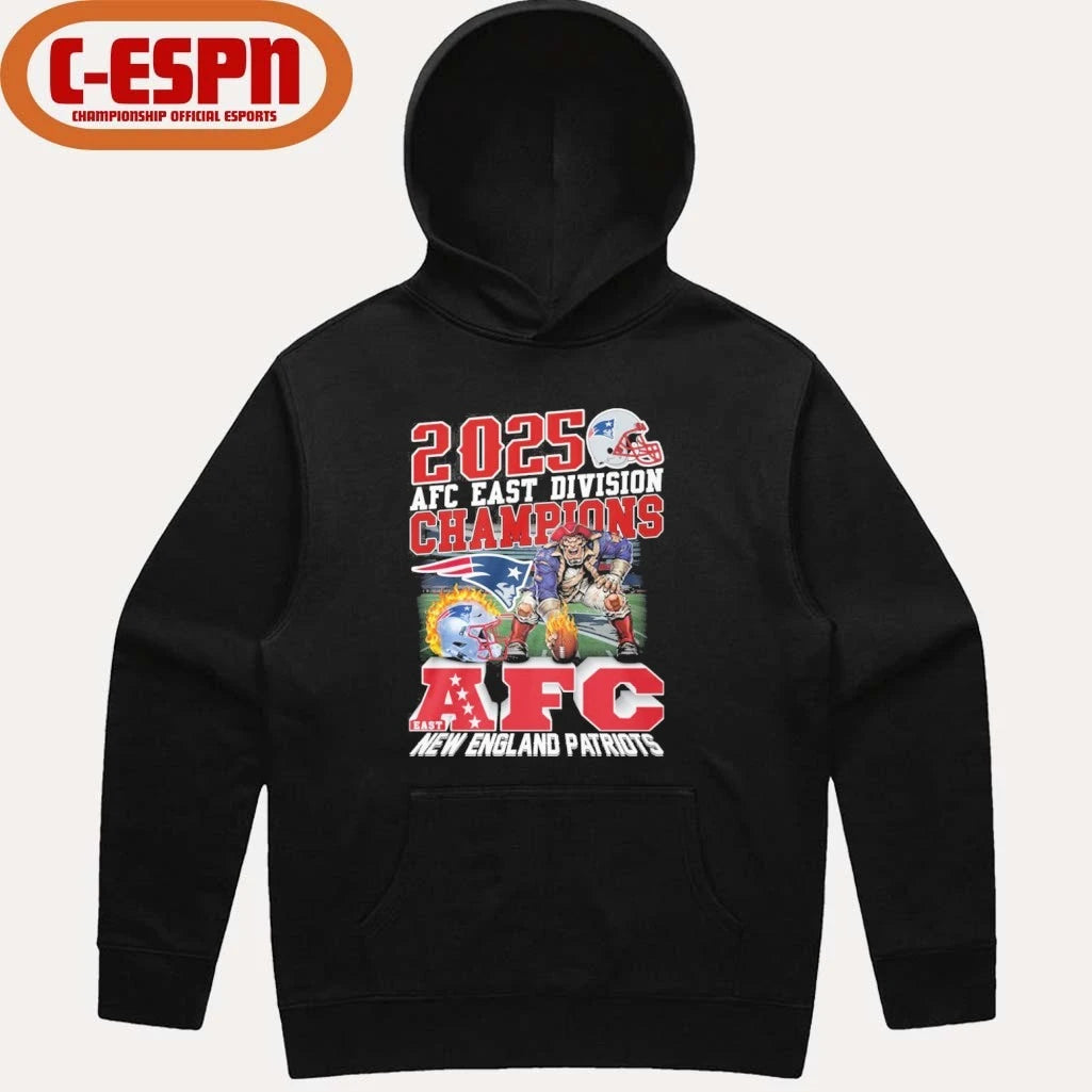 Official 2025 AFC East Division Champions New Pats Mascot Shirt