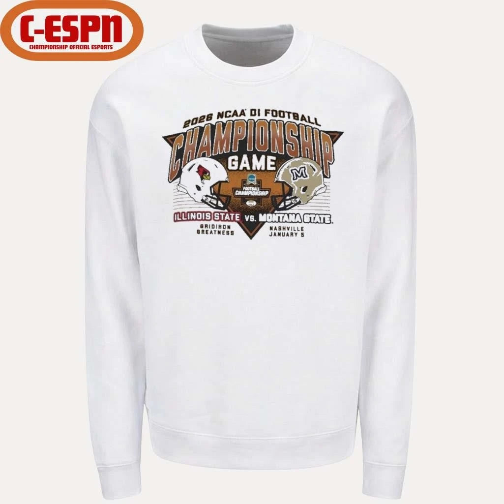 Official 2025 DI Football Championship Shirt Illinois State Vs Montana State